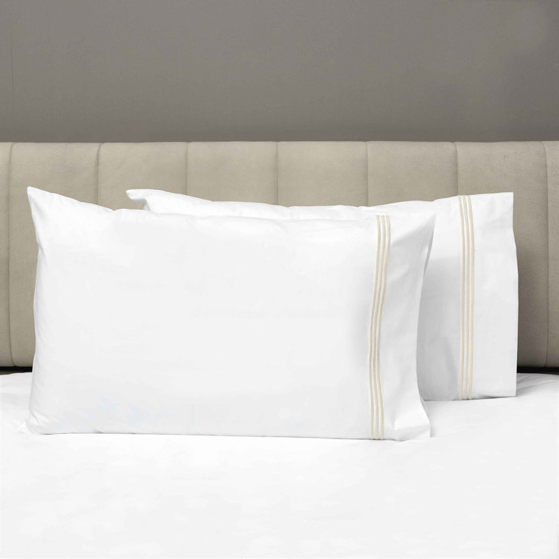 Platinum Pillow Case, King Pillowcase, White/Ivory