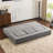 Boneless modular Chenille sofa with 3 Ottomans-1907122243