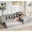 Video - Featured Oversize Cloud Couch, 3 Seat L Shape Corduroy Convertible Bed, No Assembly, 8 Pillows, Comfort, Relaxing Seating Suitable For-2063192371