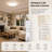 15.8in 36W Flush Mount Ceiling Light with Remote & App Control