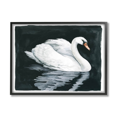 " Elegant Swan Reflection Portrait " by Grace Popp