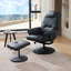 Fauteuil inclinable et pivotant à 360 ° en cuir de massage avec repose-pieds-65232667