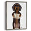 «Love and Dachshund», reproduction encadrée - bois massif