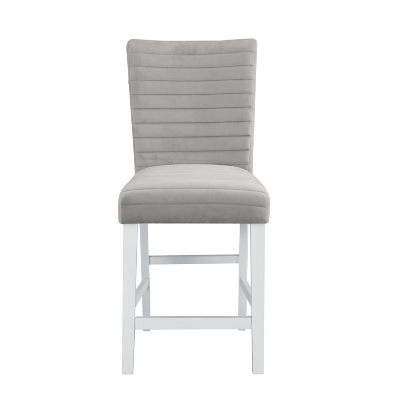 Smaily Upholstered Counter Stool with Solid Wood Frame