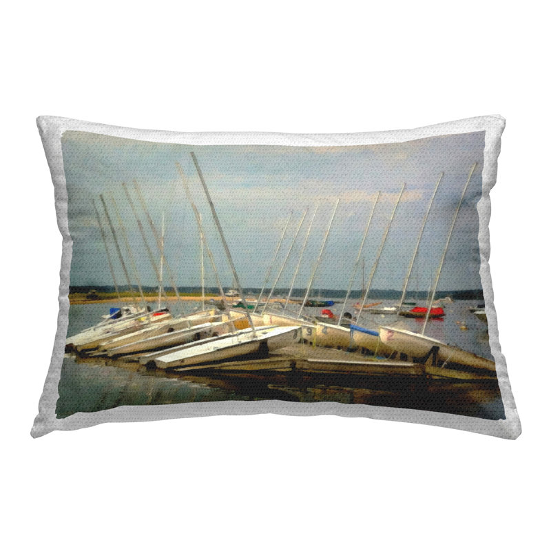 Coussin d'extérieur à bateaux «Docked at Port» par GraffiTee Studios