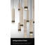 Lustre, 16 lumières, 32 po, laiton antique, travertin-356937051