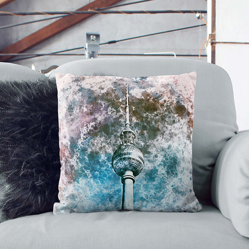 Abstract Square Throw Cushion, 55 x 55 cm