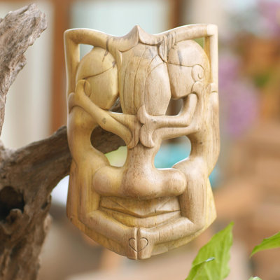 Handmade Traditional People Wall Decor on Wood
