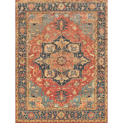 Antique Weave Serapi Wool Oriental Area Rug