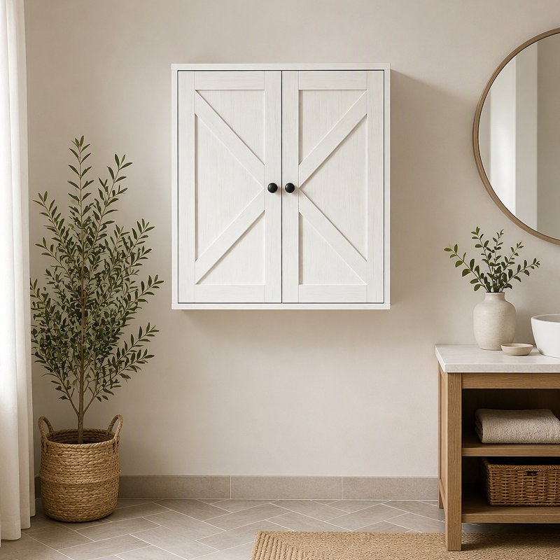 Élégante armoire murale, armoire murale, armoire murale à tablette réglable, unité de rangement murale polyvalente