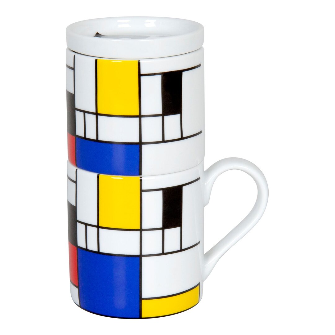 Kaffeetasse Hommage an Mondrian Kleine Fragmente