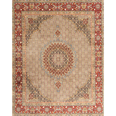 Laine orientale rouge/beige Sanjay Tapis décoratif