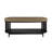 Scandi Upholstered-Top Storage Bench with Lower Shelf – Black