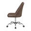 Chaise de bureau réglable brune et chromée