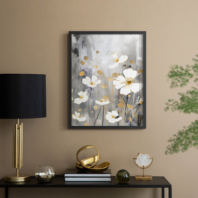 FLORAL Series CDVII - reproduction encadrée de qualité supérieure - prête à être accrochée - aucun clou requis