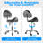 Height Adjustable Saddle Stool with Back
