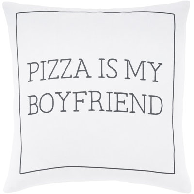 Motto Cotton Throw Pillow