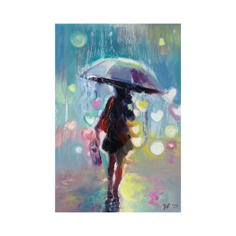 Rainy Lights 1 Piece Wrapped Canvas Painting, 66.04 cm H x 45.72 cm W x 3.175 cm D