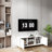 Modern TV Stand With Wave-Design Doors, Open Shelf & Adjustable Shelf, Tv Console