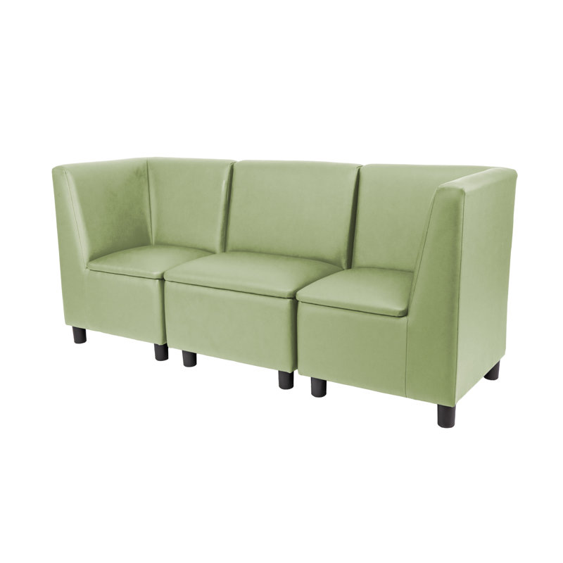 Kid Comfort Collective Modular Sectional, 3-Piece Set - Fern Green, Fern Green