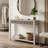 Chul 43.3" Traditional Console Table With Curved Edge Top 43.3" Traditional Console Table With Open Shelf-1855846595