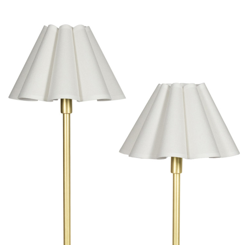 Polly Floor Lamp, Black, White