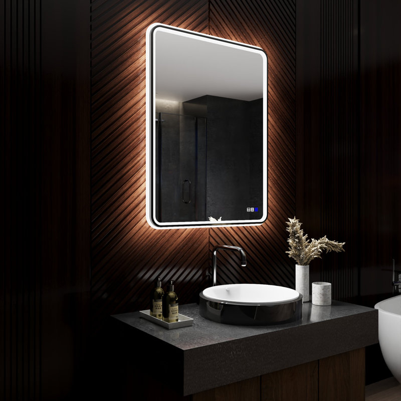 Miroir de salle de bain Liutza, 30 po x 48 po, Rectangle