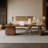 Walnut Rectangular Solid Wood With 3 Drawers Desks-632437708