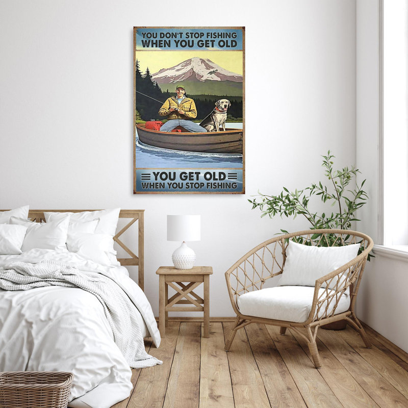 Impression sur toile, "You Don't Stop pêche", H 36 po x l 24 po x P 1,25 po