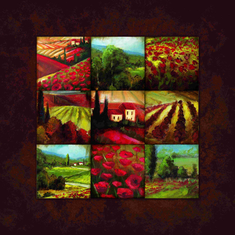 Tuscan 2 - Impression sur toile tendue, H 12 po x l 12 po