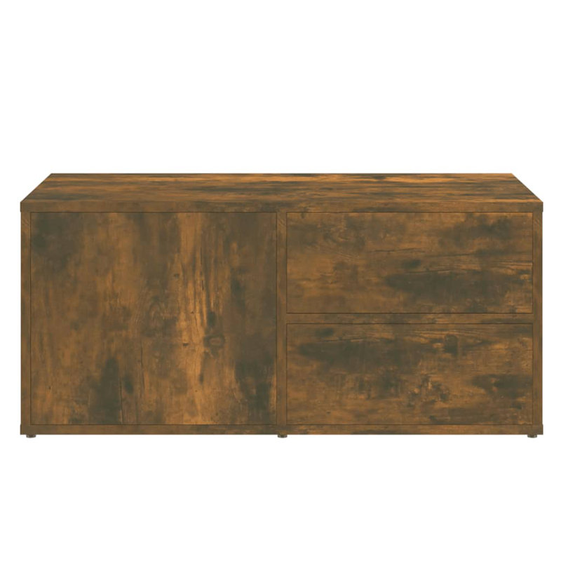 Andert Unfinished TV Stand for TVs up to 40", Smoked Oak