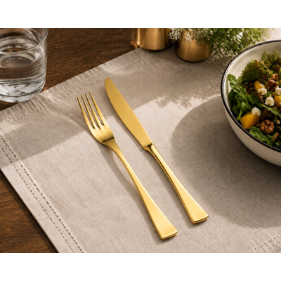 40-Pieces Gold Silverware Set for 8