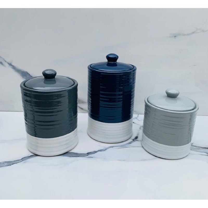 Ceramic / Porcelain Canister - Set of 3