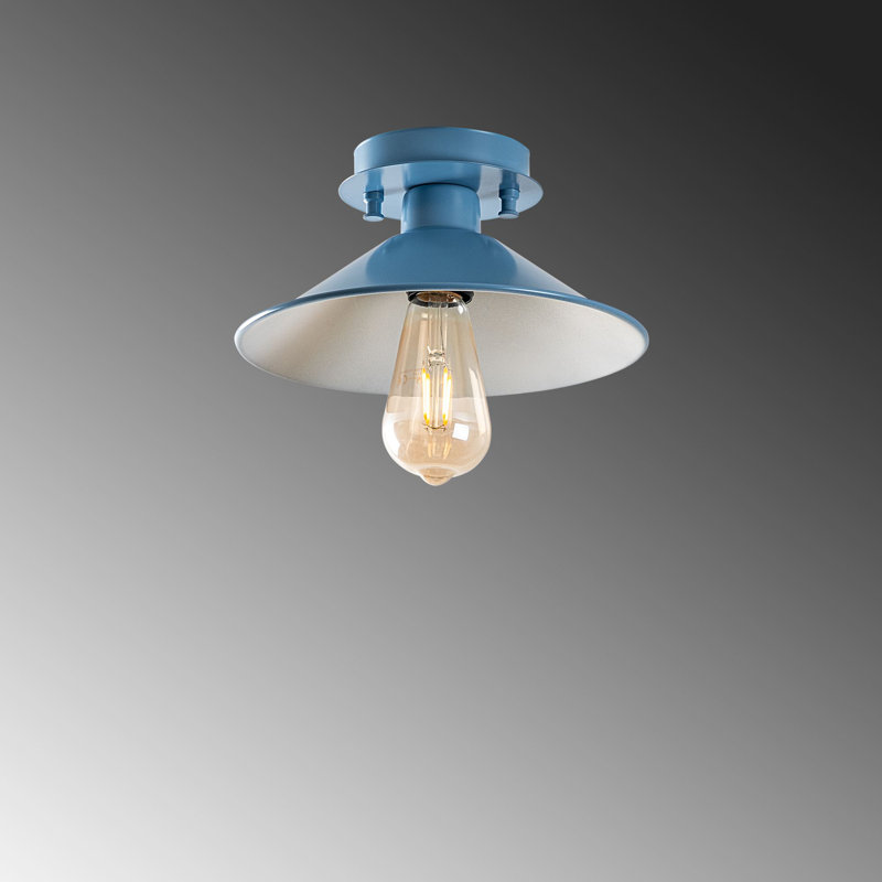 Elegant Blue Chandelier, Metal Body, 9.4 x 9.4 x 4.7 Inches | Ø9.4 x 2.8 Inches Base Plate | E27 Socket, Max 40W (Bulb Not Included) | Stylish Lighting Solution for Living Room, Dining Room & Entryway