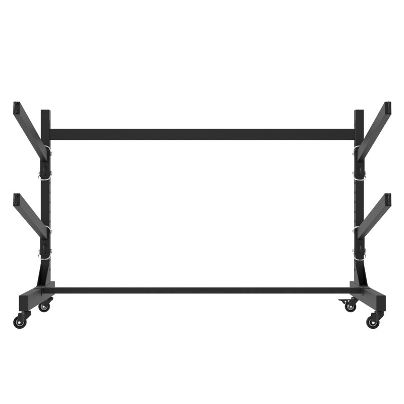 Metal Kayak Storage Rack, Heavy Duty Adjustable with 2 Shelves Weatherproof Stand for Canoe, Boat, and Paddleboard