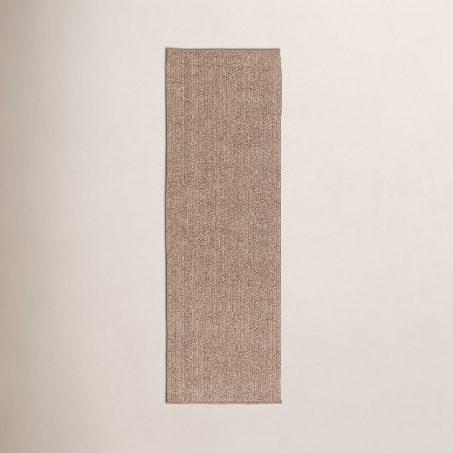 Cullen Light Tan Flatweave Outdoor Rug, Runner 2'6" x 8'