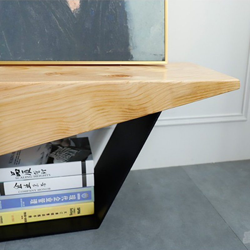 Meuble télé Modern Burlywood, H 15,75 po x L 13,78 po x l 62,99 po