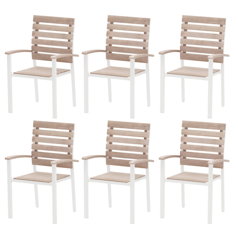 Patio Dining Set, Ivory/White