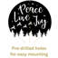 Décoration murale en métal Peace Love-534016776