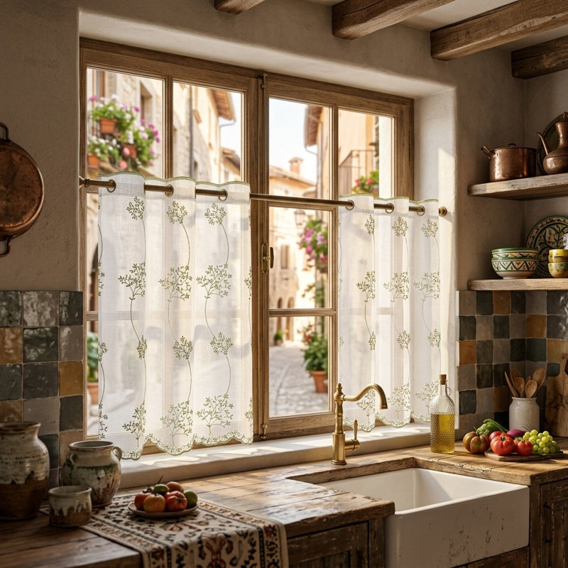 Floral Kitchen Curtain Kitchen Pelmet
