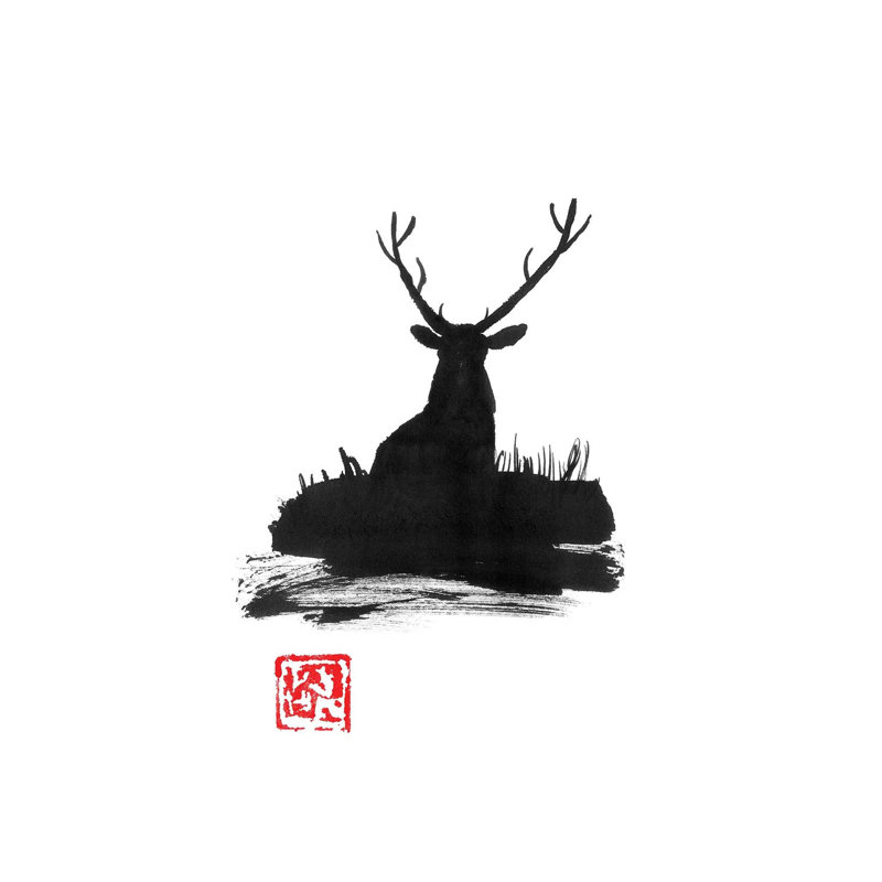 Deer II 1 Piece Painting on Canvas, 20.32 cm H x 30.48 cm W, Wrapped Canvas
