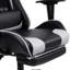 Blue Elephant Faux Leather Swiveling PC & Racing Game Chair with Footrest
