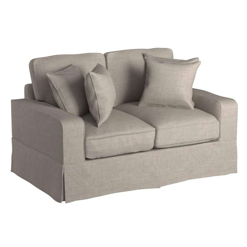 Columbus 62'' Slipcovered Loveseat