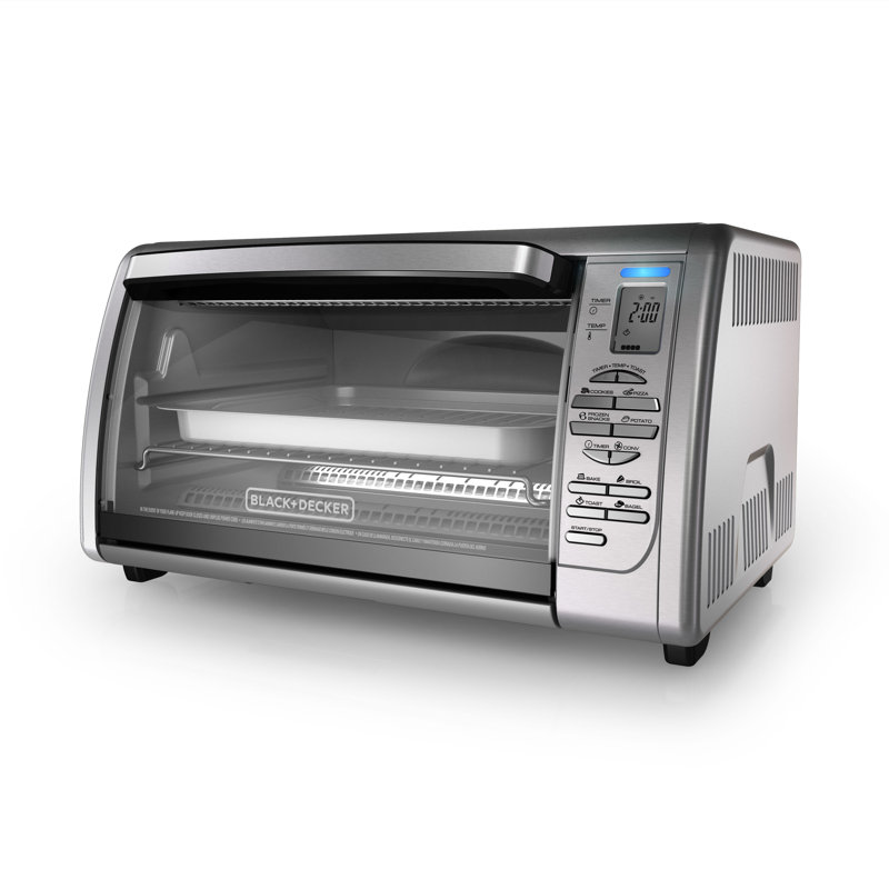Four grille-pain à convection de comptoir Black + Decker, 8 fonctions de cuisson à une touche, acier inoxydable