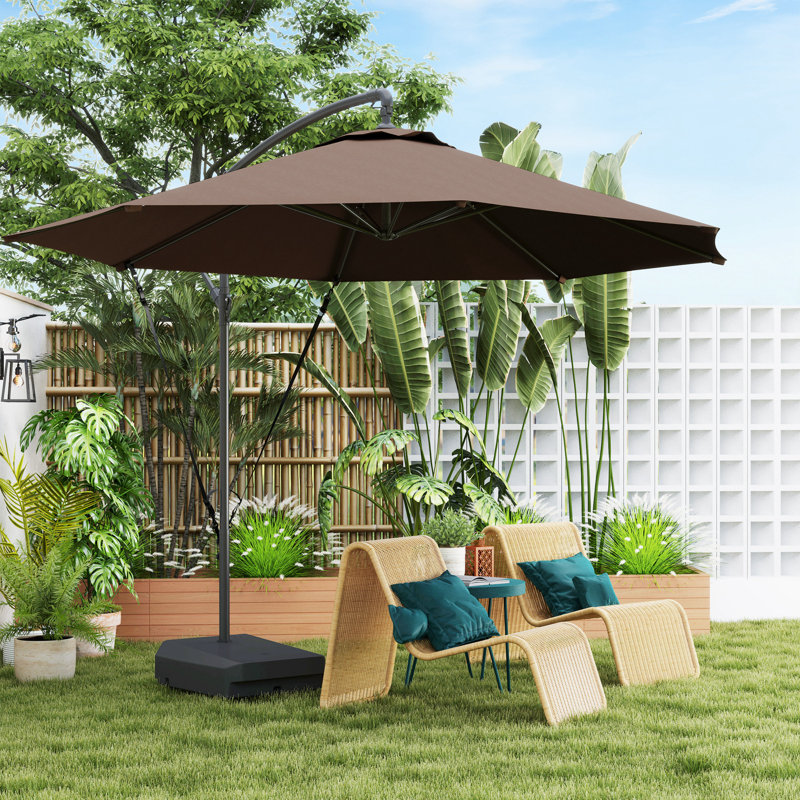 294cm Tilt Cantilever Parasol, Brown