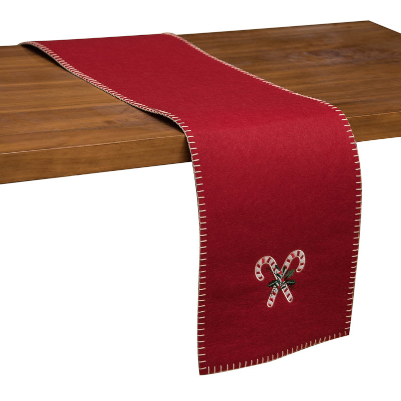 Candy Cane Felt Runner