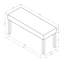 Banc de salle à manger rembourré gris clair 1pc