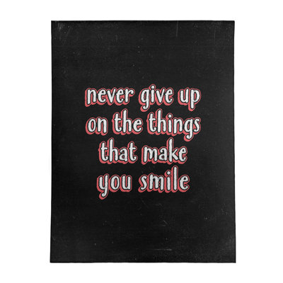 Tapis en chenille de polyester Quotes Joy & Perseverance