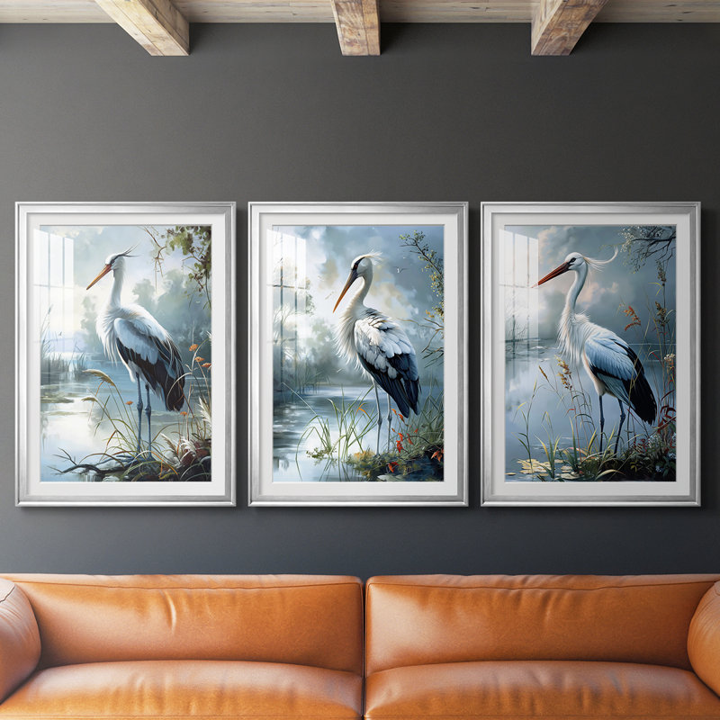 ANIMALS Series CIV - Impression sur mesure encadrée de qualité supérieure - 3 pièces, H 39 po x l 81 po
