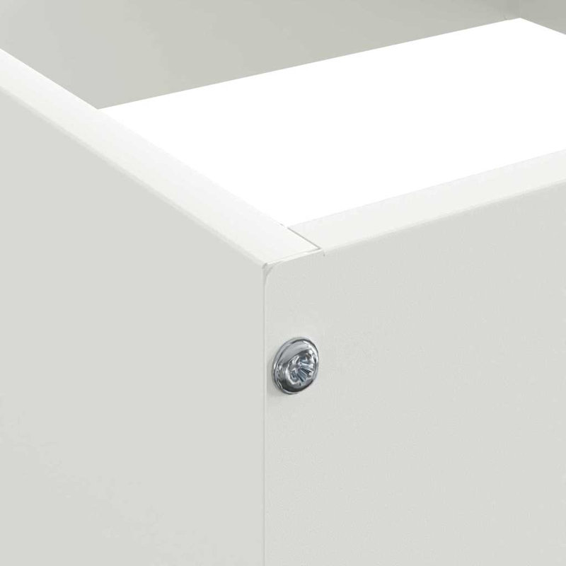 13 cm H Steel, 13cm H x 40cm W, White